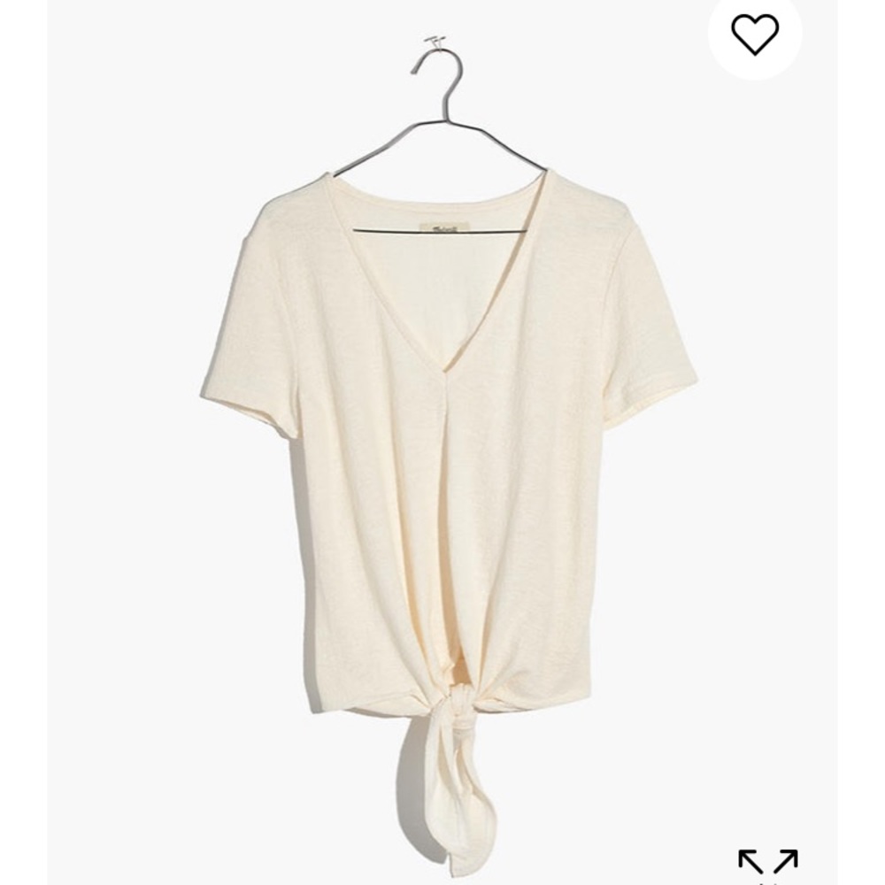 Madewell Texture & Thread tie-front top; Small.